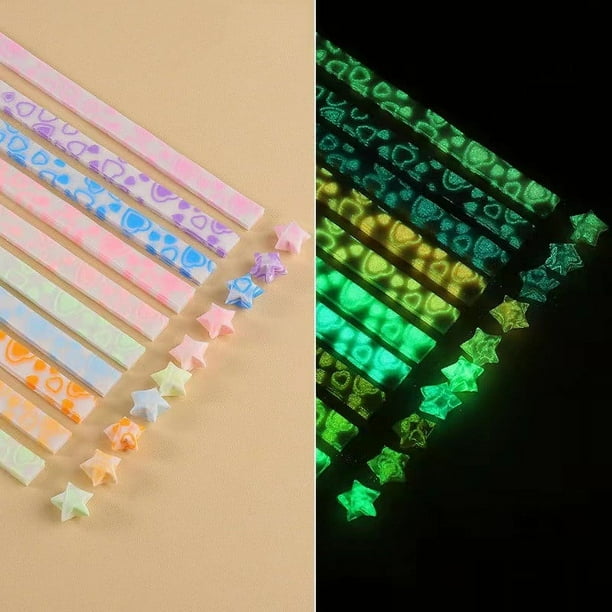 Luminous Star Paper Strips Color Star Paper Strip Paper Decoration Paper Strips DIY Hand Art Crafts