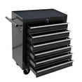 thumbnail image 3 of IVV 6-Drawer Rolling Tool Chest w/Lock & Key, Tool Storage Cabinet with Universal Wheels, Top & Drawer Liner, Tools Organizer Box for Garage, Warehouse & Repair Shop, 24.2"W x 12.9"D x 29.9"H, Black, 3 of 6
