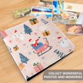 thumbnail image 4 of FORMRS 3 Ring Photo Album 4"x6" Self Adhesive Large Capacity PU Leather Cover, Blue Christmas Santa, 4 of 8