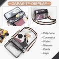 thumbnail image 4 of Kukuzhu Clear Bag Stadium Approved Clear Purse Concert Stadium Clear Crossbody Purse PVC Clear Shoulder Bag Sports, 4 of 6