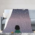 thumbnail image 1 of Night Sky Blanket, Fluffy Soft Cozy Blanket Flannel Plush Microfiber Couch Throw, Bedding, 50"x40", 1 of 7