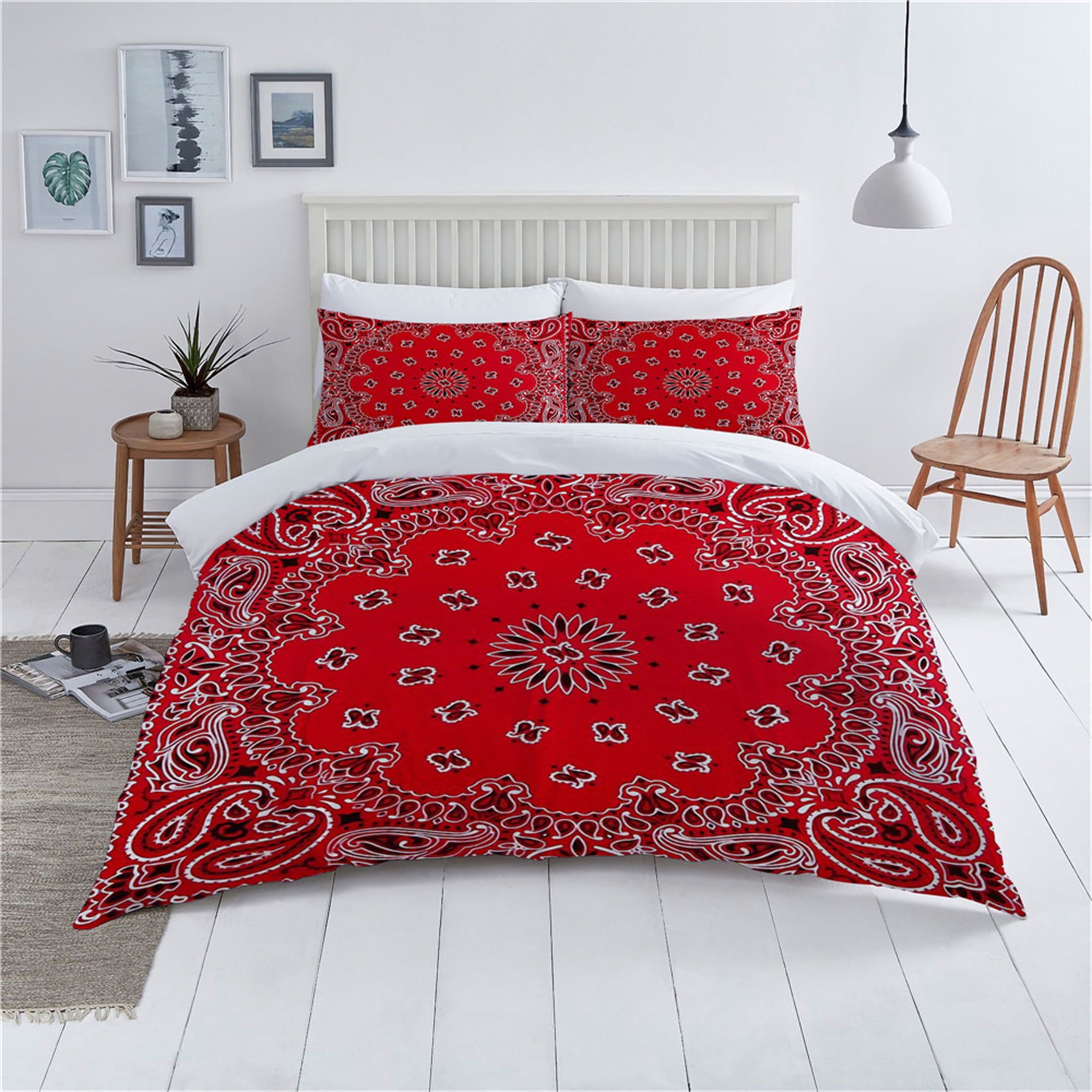 3D Bohemian Bed Set Luxury Bedding Set Red Bed Cover Comforter Cover