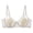 White, variant on Women's Lace Mesh Bra,Thin Cup Underwire Lingerie with Adjustable Spaghetti Straps,Relaxed Fit Everyday Intimates for Daily Wear,Sizes 32-38