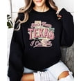 thumbnail image 4 of Shes From Texas I Can Tell Sweatshirt for Women Western Cowgirl Graphic Pullover Black Sweatshirt Adult Small, 4 of 7