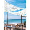 thumbnail image 2 of Spring Florals Sun Shade Sail 14' x 18', Watercolor Blue Black Floral Green Leaf Beige Background Rectangle Outdoor Sunshade Canopy, Waterproof UV Block Patio Covers for Garden Yard Beach, 2 of 9
