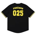 thumbnail image 2 of Pokemon Mens Baseball Jersey, Classic Pikachu Baseball Shirt Black – S, 2 of 5