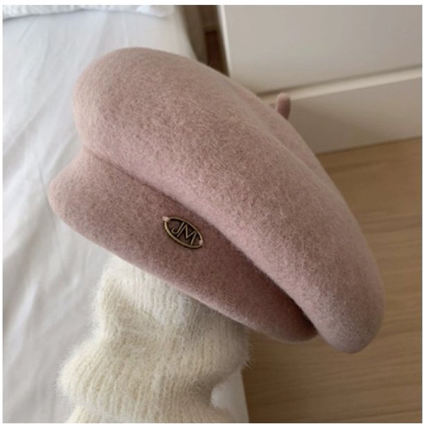 Boina de lana australiana Liangfang, sombrero de pintor con circunferencia de cabeza grande para otoño e invierno para mujer, cara a la moda