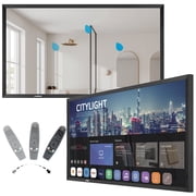 43-Inch Smart Mirror TV – Black Aluminum Art Frame –4K UHD Waterproof Display, Elegant Two-in-One TV and Mirror for Bathroom, Home or Commercial Use