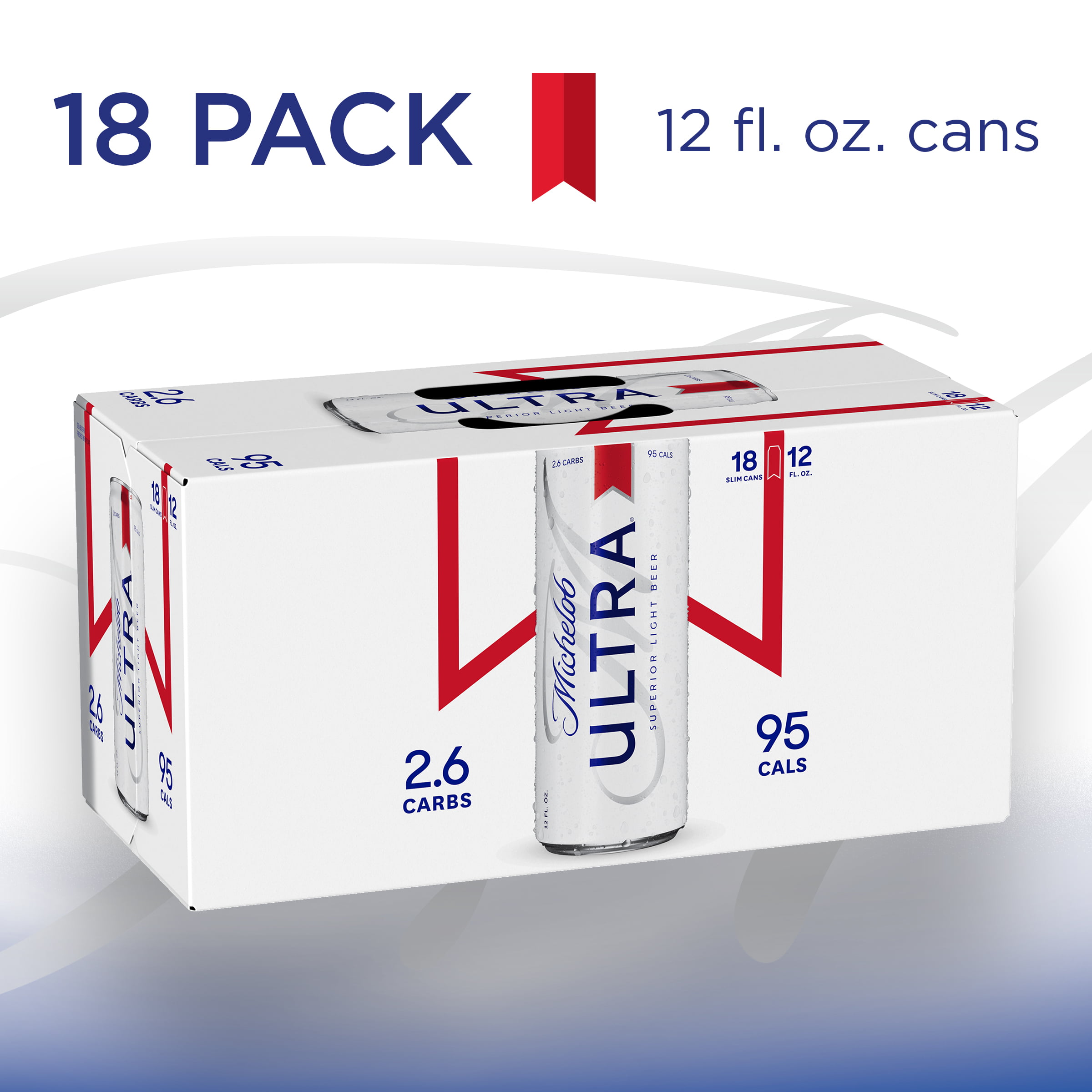 Michelob Ultra Light Beer 18 Pack Beer 12 Fl Oz Cans