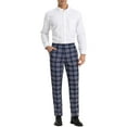 thumbnail image 2 of Lars Amadeus Work Pants for Men Plaid Business Formal Prom Checked Trousers, 2 of 6