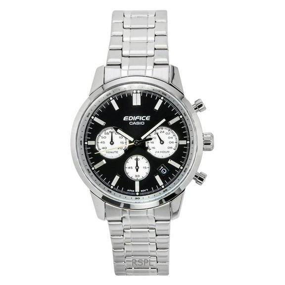 Casio Edifice Analog Chronograph Stainless Steel Black Dial Quartz EFR-575D-1A 100M Men's Watch