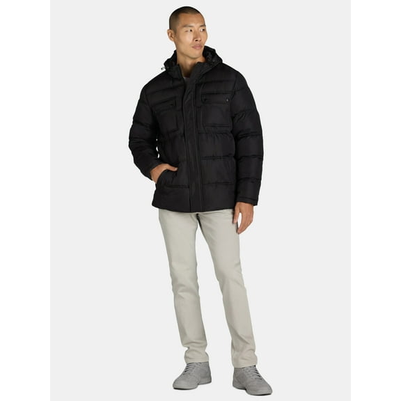Big Chill Men’s Quilted Puffer Coat with Hood, Sizes M-XXL