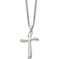 thumbnail image 3 of Stainless Steel Polished Wavy Cross 22In Necklace (22 X 30) Made In China srn862-22, 3 of 5