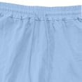 thumbnail image 5 of OIOLOYJM Men 2 Piece Outfit Linen Beach Short Sleeve Button Down Pocket Shirt and Elastic Waist Pajama Pants Casual Relaxed Fit Vacation Sleep Pj Sets Light Blue S, 5 of 6