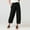Black, variant on Women's Linen Harem Pants Loose Fit Pants with Wide Waistband Lounge Trousers for Beach Vacation