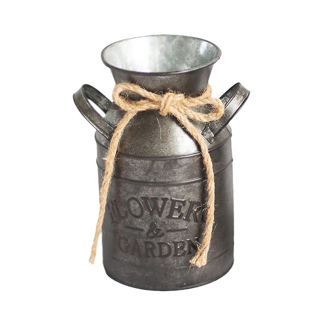 Vintage Retro Shabby Iron Milk Pot Garden Plating Flor Florero Pot Decor1pcsbrown JAMW Sencillez