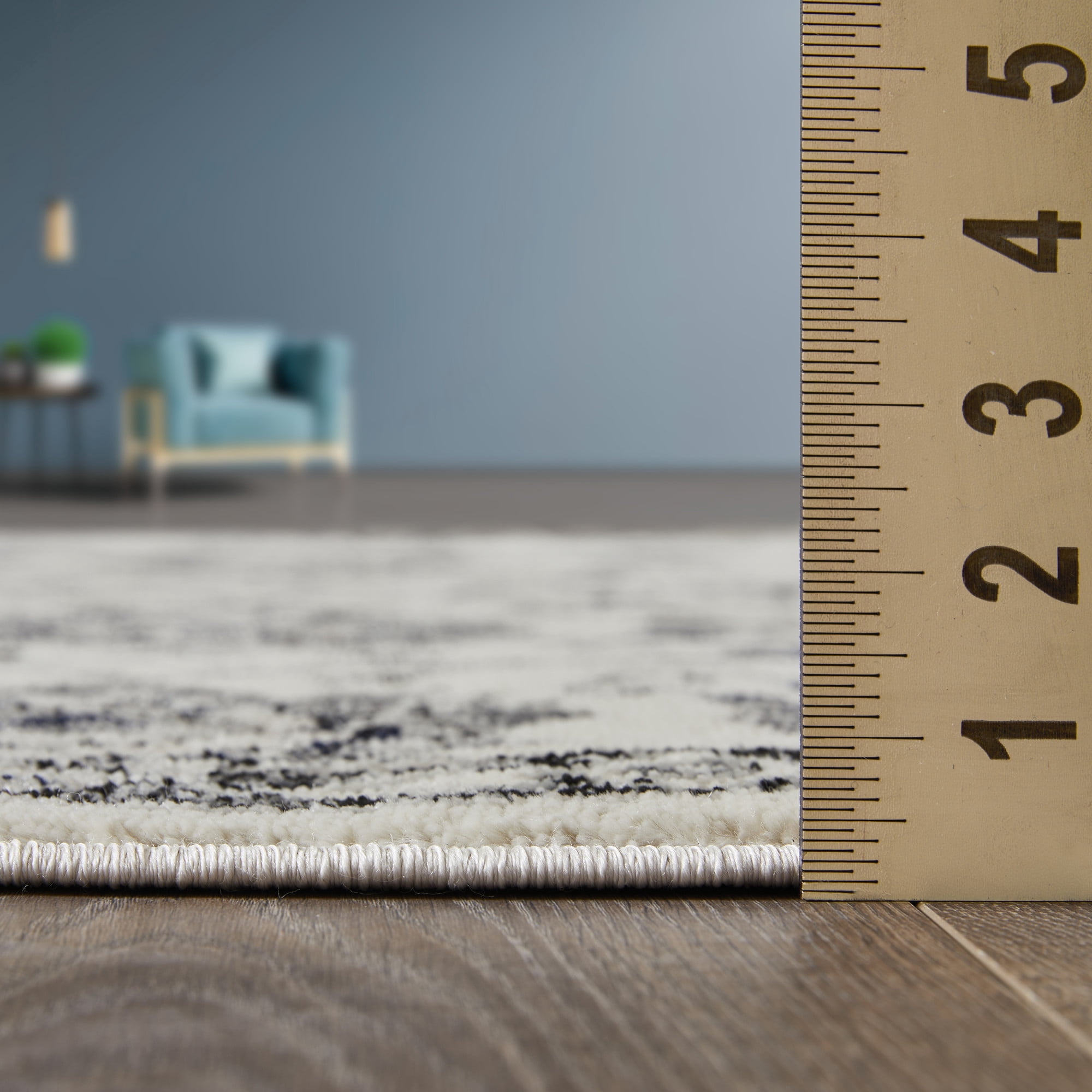 Loomaknoti Celena Ashbil 2' x 3' Floral Indoor Runner Rug , Cream/Blue