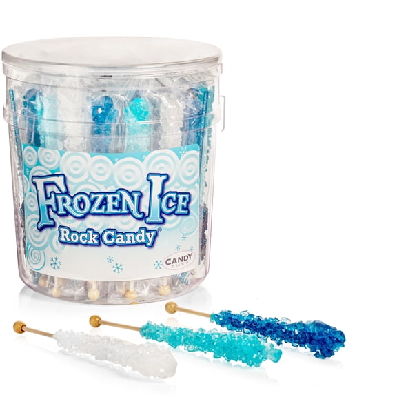 Frozen Ice Rock Candy On a Stick, 36 Ct. Wrapped, 4 Ice Queen Wands