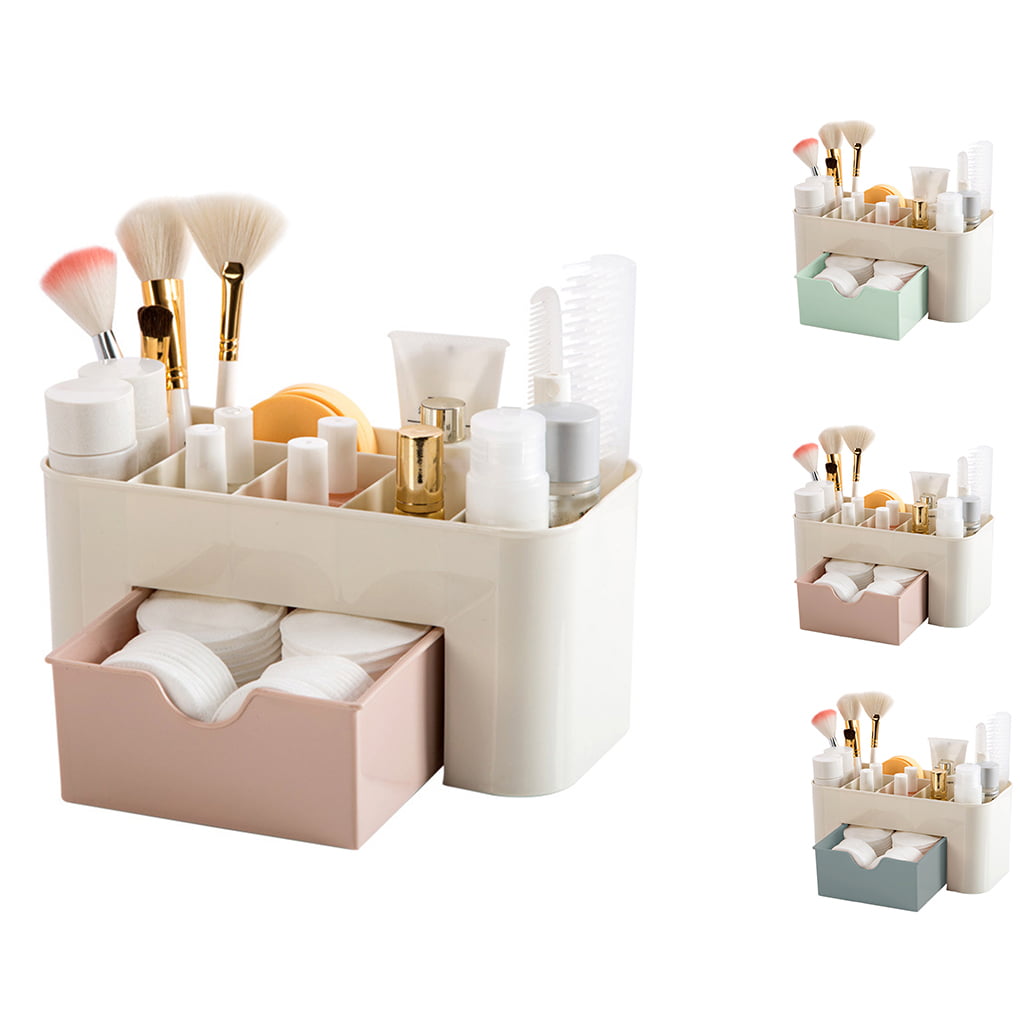 Clear Acrylic Makeup Jewelry Storage Box Dustproof Cosmetic Organizer with  Lid Drawer Multifunctional Makeup Brush Holder