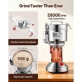 thumbnail image 4 of VEVOR 550g Electric Grain Mill Grinder, High Speed 2000W Commercial Spice Grinders, Stainless Steel Pulverizer Powder Machine, for Dry Grains Spices Cereals Coffee Corn Pepper, Straight Type, 4 of 9