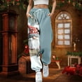 thumbnail image 2 of Fiaer Christmas Women's Sweatpants Trendy Baggy Xmas Pants Plus Size Santa Funny Graphic Elastic Waisted Casual Lace up Pockets Trousers Yellow XL, 2 of 4