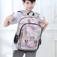 thumbnail image 6 of FORMRS Unisex School Backpack 17" Student Travel Bag with Laptop Compartment, Watercolor Marble Pattern, 6 of 7