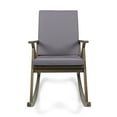 thumbnail image 6 of GDF Studio Ridgewood Outdoor Acacia Wood Rocking Chair with Cushion, Gray, 6 of 6