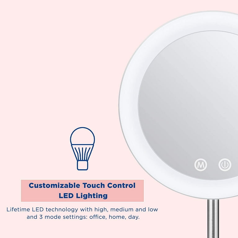 Conair Unbound Mirror Rechargeable LED Lighted With 10x Spot Conair Unbound Mirror Rechargeable LED Lighted With 10x Spot