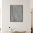 thumbnail image 2 of 24" x 16" Gray and White Aerial New York Map Canvas Wall Art, 2 of 5