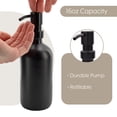 thumbnail image 7 of Darware 16oz Glass Pump Bottles (Set of 2, All Black); Soap Dispenser Pump Bottles with Brushed Metal Pump Tops, 7 of 7