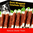 thumbnail image 3 of Chicken And DuckRawhide Dental Treats with Real Chicken, Duck & Cowhide Skin, Dog Chew Sticks Suitable for Aggressive Chewers - High Protein Training Rewards for Teeth Cleaning, Long Lasting Chewing, 3 of 9