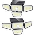 thumbnail image 1 of Luces Solares Al Aire Libre 270 Led 3000Lm Luz De Sensor De Movimiento Ip65 Impermeable 4 Cabezas 3 Modos 330 Gran Angular 6500K Seguridad Con Energía Solar Led Luces De Inundación Inalámbricas Luces, 1 of 1