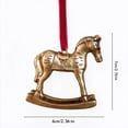 thumbnail image 2 of JeashCHAT Vintage Christmas Rocking Horse Ornament, Resin Horse Hanging Pendant Christmas Tree Decorations Xmas Holiday Gifts for Horse Lovers, 2 of 8