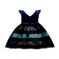 thumbnail image 3 of Robe de Fête Formelle à Rayures avec Nœud de Princesse pour Tout-Petites Filles, 3 of 6