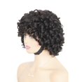 thumbnail image 2 of Peluca IMAYLI Afro Rose, pelo humano rizado Funmi, 20 cm, 180%, negro, 2 of 6