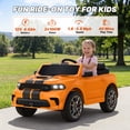 thumbnail image 2 of Dodge Kids Electric Ride-On Car, 12V Licensed Dodge Durango Electric Ride-On Toy with Parent Remote Control, Electric Car for Girls Ages 3–6, Features Music/LED Lights/Seat Belt, Orange, 2 of 12