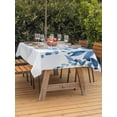 thumbnail image 3 of Outdoor Tablecloth with Umbrella Hole for Patio/Picnic/Party/Camping, Blue Eucalyptus Leaves Waterproof Table Cloth Rectangle Table Cover Washable, Watercolor Botanical Weeping Leaf (60"x 84"), 3 of 8