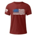 thumbnail image 4 of UVEASISHA July 4th Tshirts for Men Short Sleeve Stars and Stripes Graphic Tee Independence Day Patriotic T-Shirts Festival Gift Wine L, 4 of 5