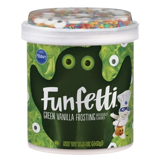 3 pack) Pillsbury Funfetti Aqua Blue Vanilla Frosting, 15.6 oz Tub