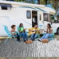 thumbnail image 4 of Garvee 8'x10' Waterproof Outdoor Rugs Modern Solid Plastic Straw Rugs, Reversible Outdoor Camping Carpet for Porch Deck Backyard Balcony, Gray, 4 of 8