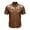 Brown, variant on Baby Boy Shirts Western Cow Print Short Sleeve Button Down Rugby Shirt for Boy Size 4-5T