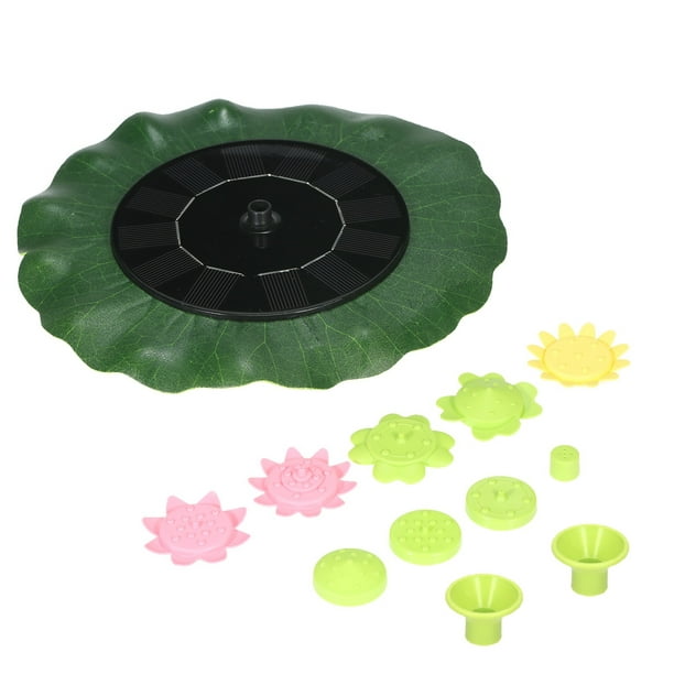 KKmoon Solar Water Fountain Pump Solar Powered Fountain Pumps in Lotus Leaf Shape with Different Nozzles for Landscaping Bird Bath...