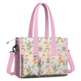 thumbnail image 2 of Teacher Tote Bag,Fairy Princess Rainbow Pattern Teacher Utility Tote Bag,Large Work Tote Bags for Women with Multiple Pockets,Top Zipper Closure,13.8x10.6x6.7 Inch, 2 of 5