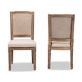 thumbnail image 3 of Baxton Studio Louane Dining Chair, Set of 2, Beige and Antique Brown, 3 of 9