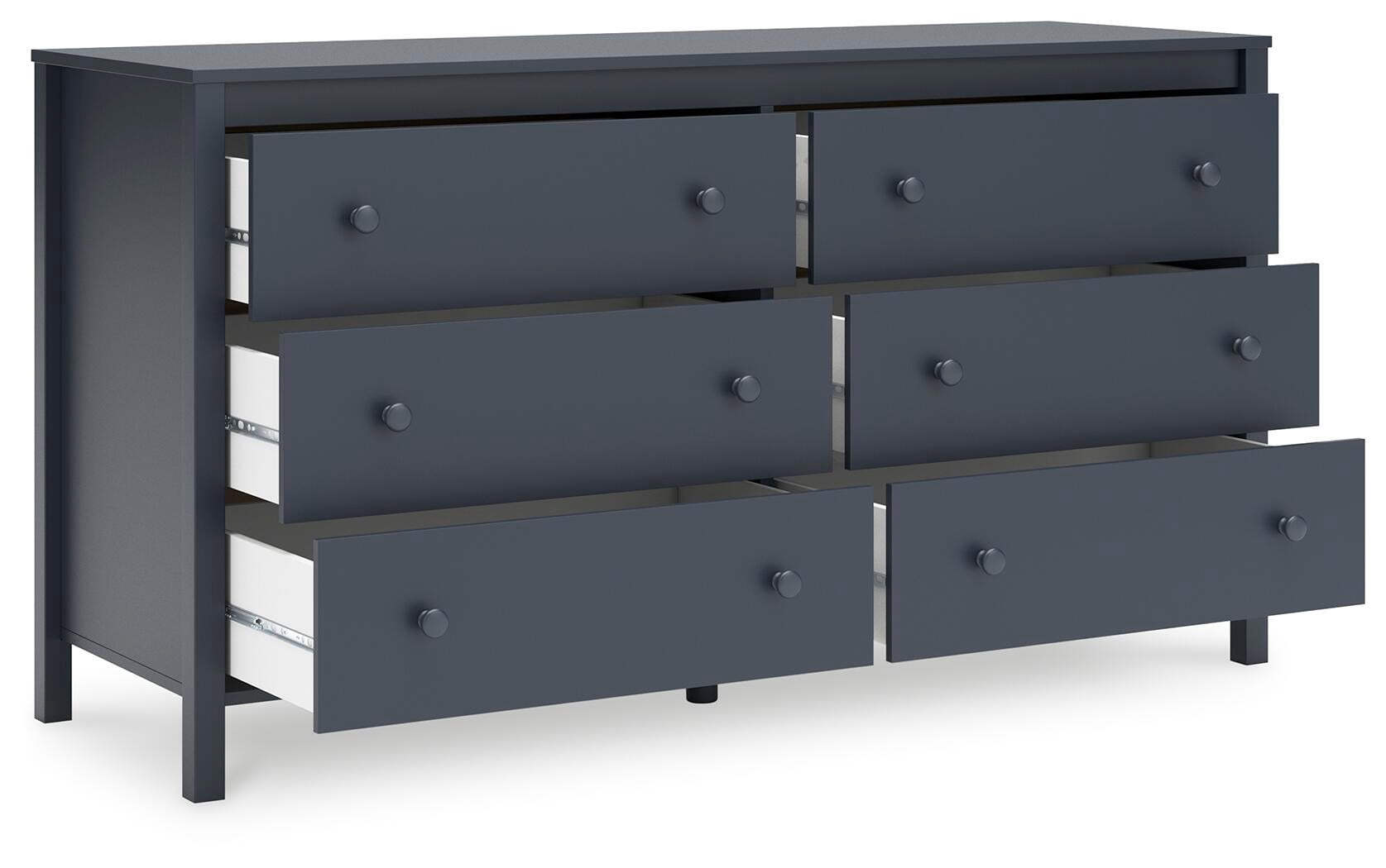 Signature Design by Ashley Simmenfort Six Drawer Dresser, Navy Blue