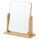 thumbnail image 1 of Espejo de maquillaje de sobremesa giratorio de 360 grados Laklulu con soporte Espejo de escritorio de madera transparente Espejo rectangular de pie, 1 of 5