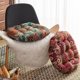 thumbnail image 3 of Nvzi Bohemian Patchwork Round Chair Seat Cushions for Dining Kitchen Office Chairs Patio Soft Cotton Linen Chair Pads (Blue,Diameter 22), 3 of 5