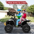 thumbnail image 6 of 24V Ride on Toys, 4 Wheeler ATV for Kids with 2 Seater, 4x200W Motors, 4WD/2WD Switchable, White, 6 of 8