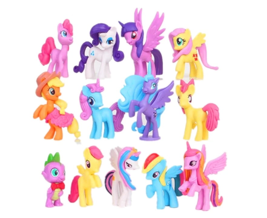 13PCS Baby Pony Figure Playset Cake Topper