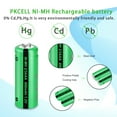 thumbnail image 3 of PKCELL 10-Pack 2/3AAA 1.2V 400mAh Ni-MH Rechargeable Battery Button Top, 3 of 4